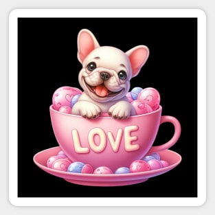 French Bulldog Valentine's Tea Magnet